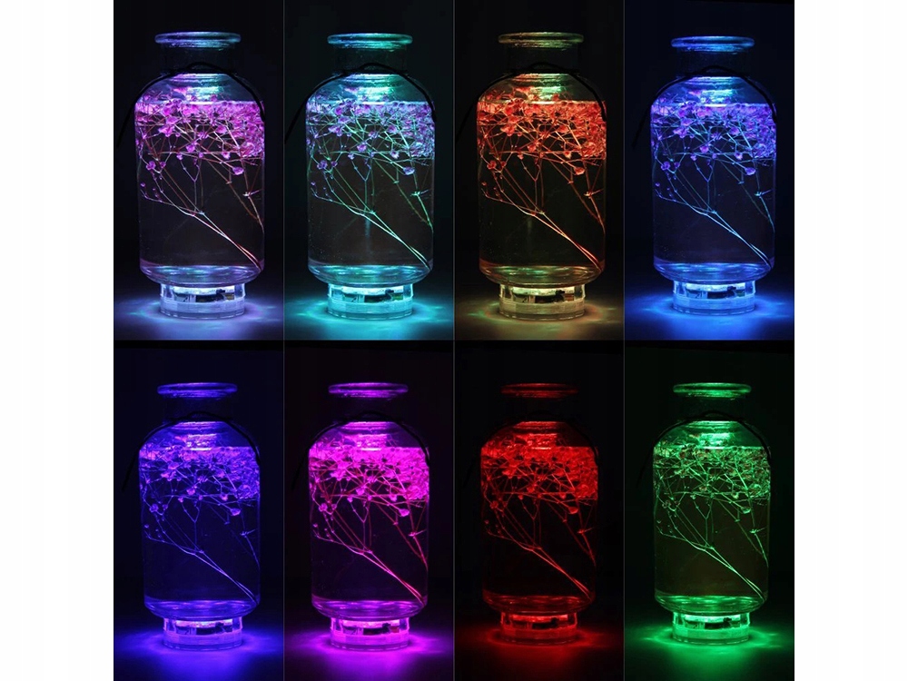 Zemūdens Ūdensizturīga Bezvadu LED Akvārija Baseina Ūdens Gaisma Lampa ar Pulti 10 LED RGB | Waterproof Wireless... (1)