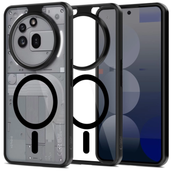 Nothing Phone (3a) Pro Tech-Protect MagMat MagSafe Case Cover, Black Transparent | Telefona Vāciņš Maciņš Apvalks Bamperis