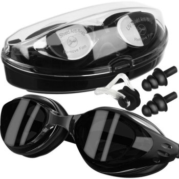 Peldēšanas Niršanas Brilles + Deguna klipsis un ausu aizbāžņi | Swimming Diving Goggles Glasses