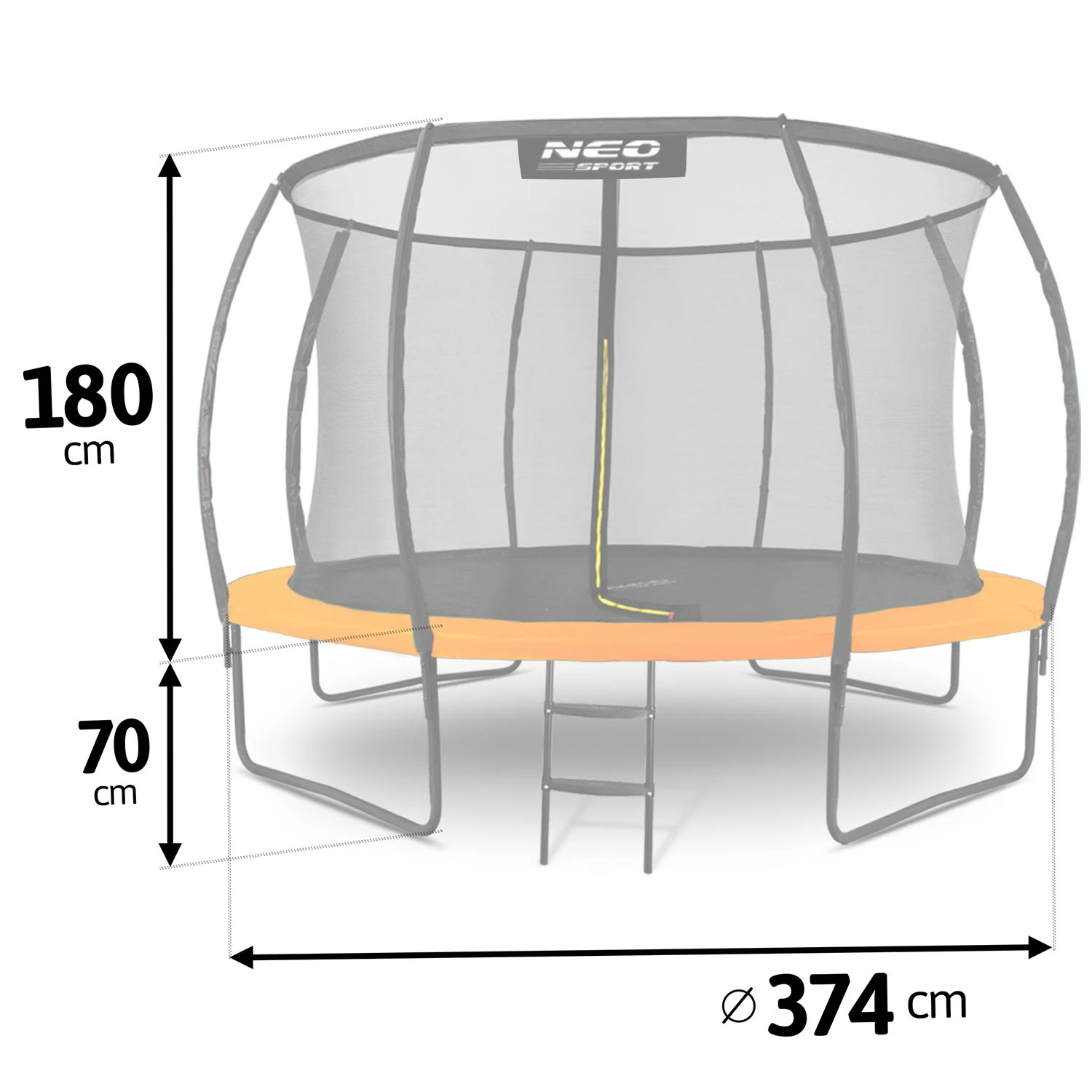 Neo-Sport Dārza Batuts, 374 cm (2)