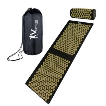 VEOVISION Akupresūras paklājs, akupunktūras adatu masāžas kuznecova aplikators ar spilvenu, komplekts, 130x40cm, Dažādas krāsas | Acupuncture Massage Mat Pillow