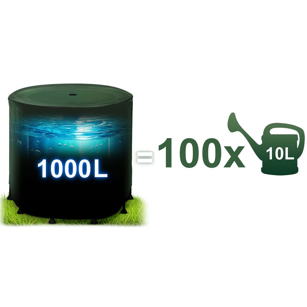 Saliekamā lietus ūdens tvertne 1000 l Plonos PL-523 (2)