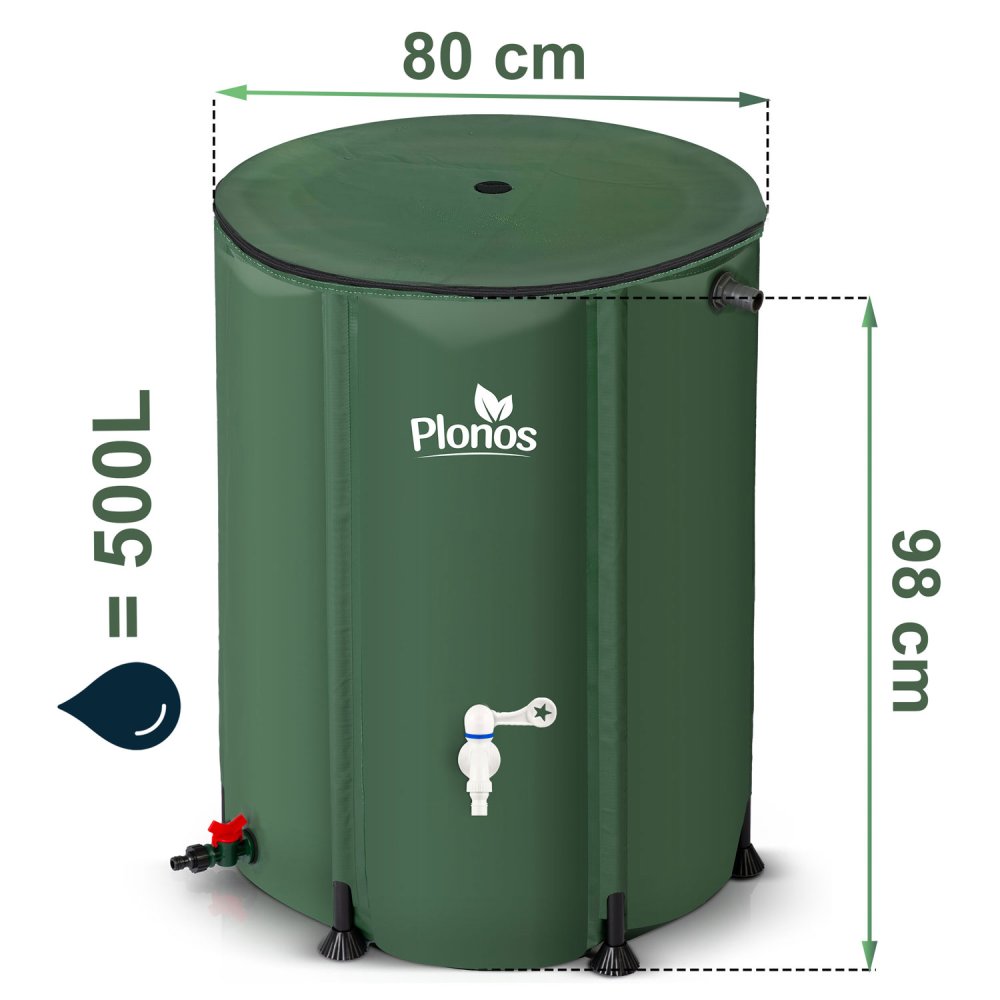 Saliekamā lietus ūdens tvertne 500 l Plonos PL-521 (2)