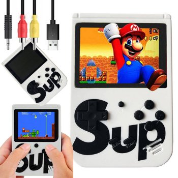 Retro Mini Portatīvā Konsole, 400 Spēles, 3.0" Ekrāns, TV Savienojums, Balta | Mini Console Portable, Retro Games, 400 Games