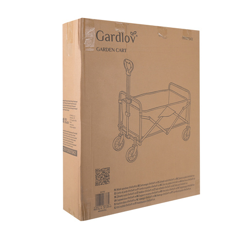 Saliekamie dārza ratiņi Gardlov 90L, kravnesība 100kg, melni (0)