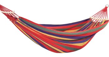 Dārza Šūpuļtīkls ar Koka Rāmi 190x150 cm | Colorful Garden Hammock