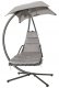 Iekārts dārza guļamkrēsls MultiGarden ar jumtiņu un statīvu, pelēks