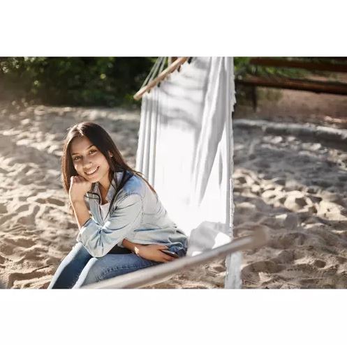 Dārza Mājas Vienvietīgs Šūpuļtīkls ar Koka Rāmi, 200x100 cm | Garden Hammock (1)