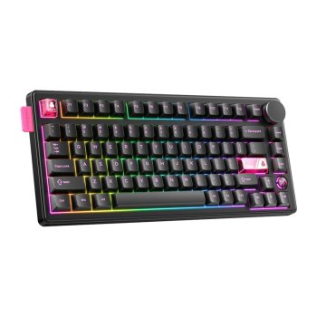 Bezvadu mehāniskā spēļu tastatūra Onikuma MT706 RGB Melna