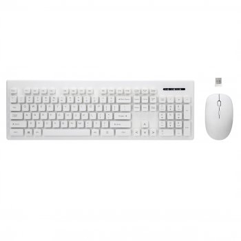Rebeltec WHITERUN Bezvadu Datorpele un Klaviatūra Datoram Komplekts, Balts | Wireless Set for Computer: Keyboard +...
