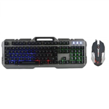 Rebeltec INTERCEPTOR 2 Wire Keyboard + Wire Optical Mouse Set, Black | Tastatūra Klaviatūra Datoram + Datorpele