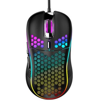 Ergonomiska USB spēļu pele ar RGB LED apgaismojumu