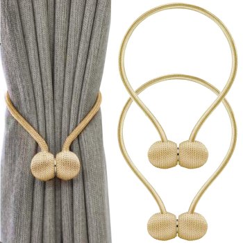 Dekoratīvie Aizkaru Turētaji Klipši Ar Magnētu, Zelts | Decorative Clips For Curtains with Magnet