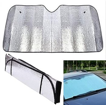 Divpusējs Saules Staru Atstarotājs Aizsardzība Automašīnas Vējstiklam | Car Windshield Sunshade Foldable Reflective Sun Visor