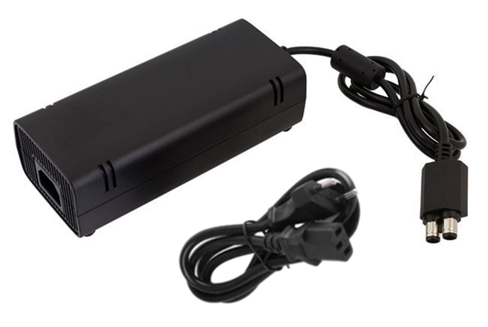Tīkla barošanas bloks Xbox 360 Slim konsolei, melns (0)