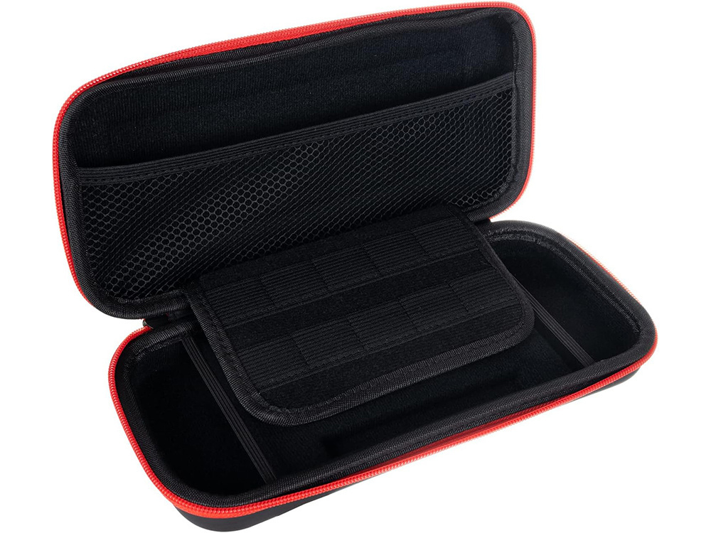 Aizsargmaciņš Nintendo Switch un Switch OLED konsolei ar nodalījumiem, melns (3)