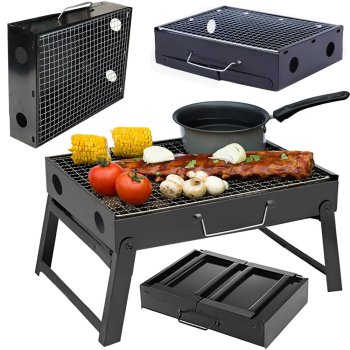 Pārnēsājams Portatīvs Saliekams Kokogļu Kempinga BBQ Mini Grils | Portable Folding Charcoal Grill