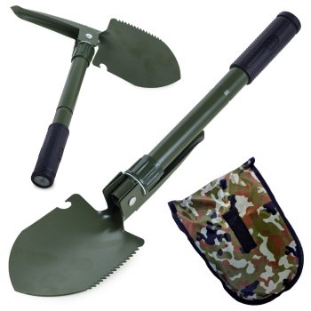 Multifunkcionāla Saliekama Mini Izdzīvošanas Tūrisma Sapiera Lāpsta ar Somu | Folding Camping Survival Sapper...