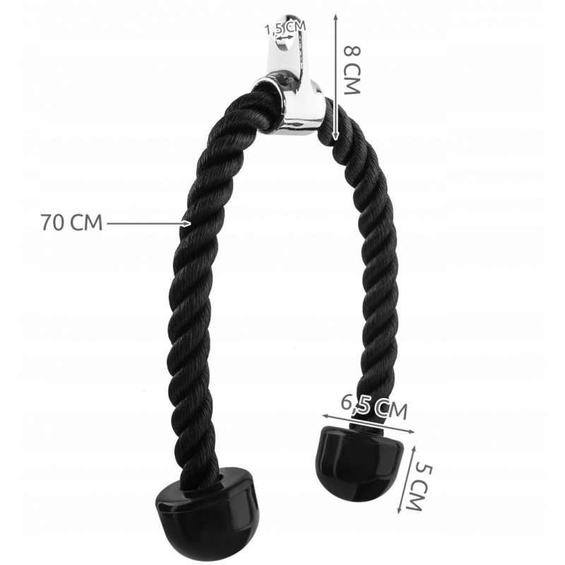 Bicepsa Tricepsa Trose Virve Fitnesa Aprīkojums, 200 kg | Nylon Triceps Rope for Upper Body Workout (1)