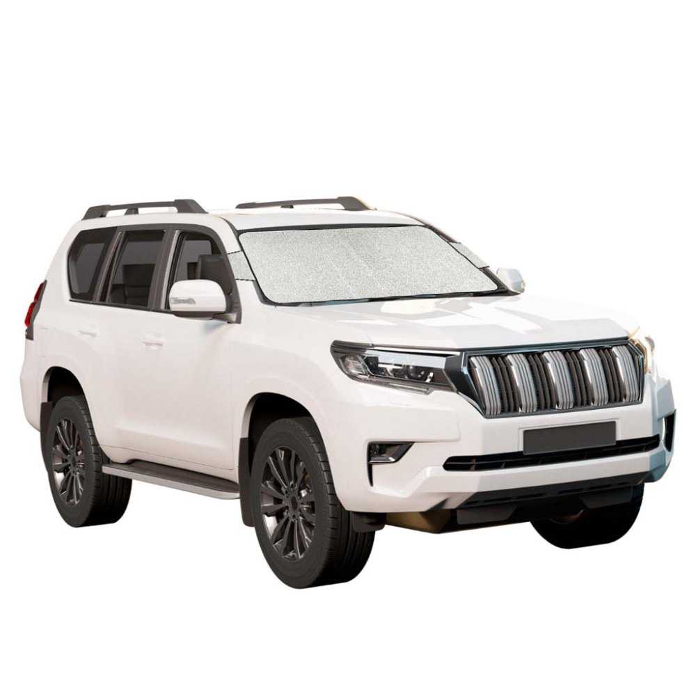 Auto vējstikla pārsegs pret salu un sauli, sudraba (1)