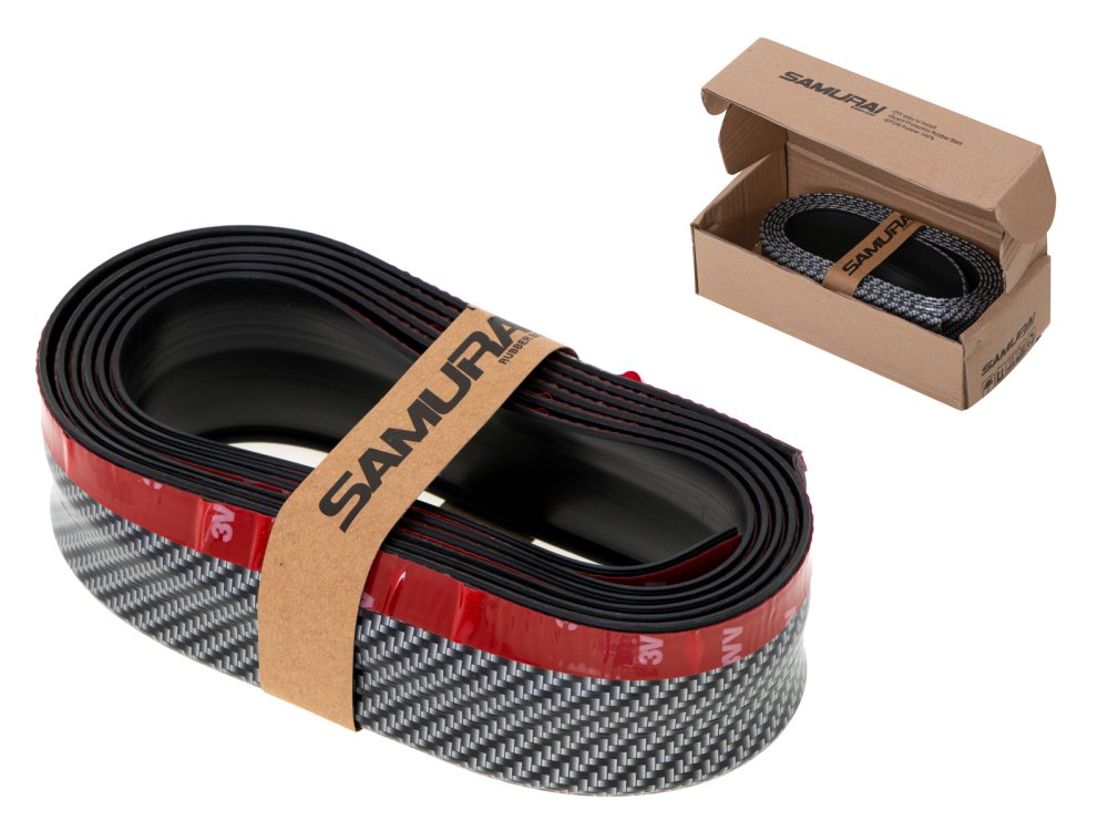 Universāla bampera uzlika spoileris ar karbona efektu 2,5 m, melna (0)