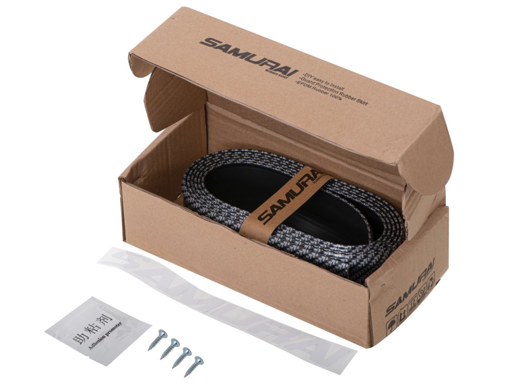 Universāla bampera uzlika spoileris ar karbona efektu 2,5 m, melna (1)