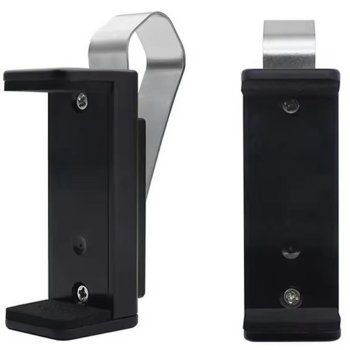 Universāls turētājs vārtu pultij ar saulessarga klipsi, melns