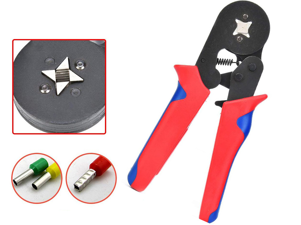 Kabeļu uzgaļu preses instrumentu zaciskotājs 0,25–10mm² (2)