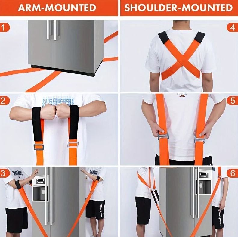 Mēbeļu Nēsāšanas Mēbeļu pārvietošanas siksnas, 2gab | Belts for Carrying Furniture Moving Lifting Strap (1)