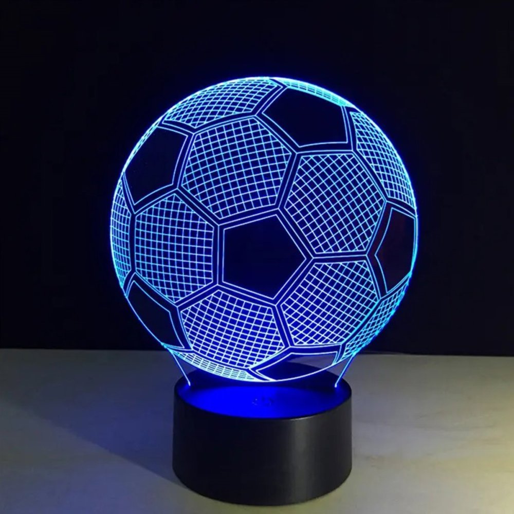 LED 3D Nakts Galda Lampa Gaisma "Futbola bumba" | Soccer Ball Night Lamp (2)