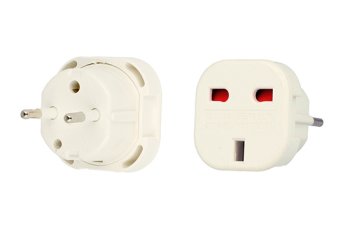 Anglijas rozetes adapteris pārveidotājs uz EUR 220V | UK to EU AC plug adapter, white