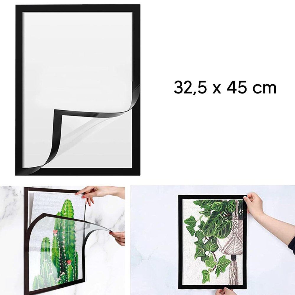 Magnētiskais rāmītis dimanta izšūšanai (diamond painting), melns (0)