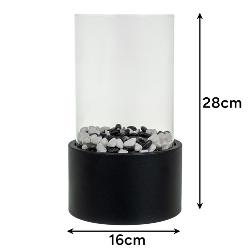 Galda biokamīns Kaminer 26300, 28x16 cm, melns (1)