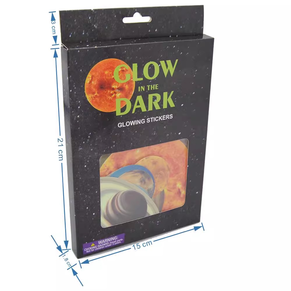 Fluorescējošās Uzlīmes Planētas Zvaigznes Kosmoss, 453 elementi | Fluorescent Stickers (1)