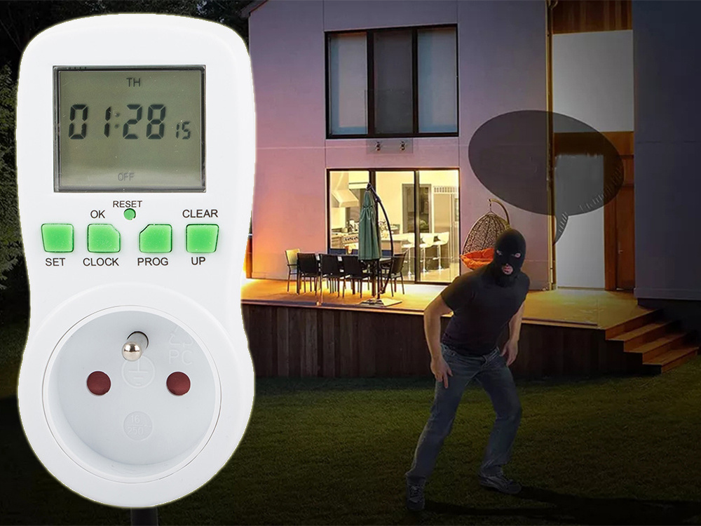 Digitālais Taimeris-Rozete, Programmējams, Ar LCD Displeju, Atpakaļskaitīšana | Digital Timer Socket,... (7)