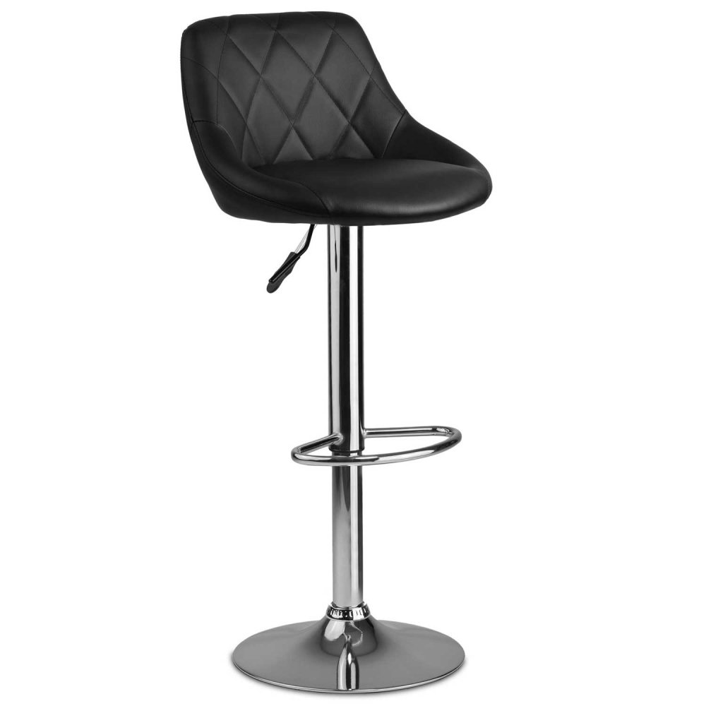 Bāra krēsls Sofotel Nerra ar atzveltni virtuvei, melns (1)