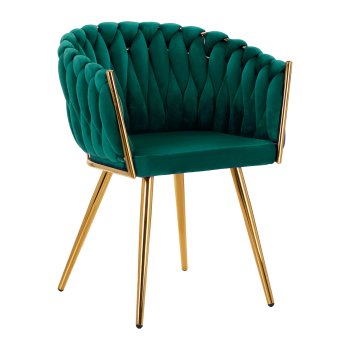 Elegants samta salona krēsls 4Rico QS-GW06G, zaļš