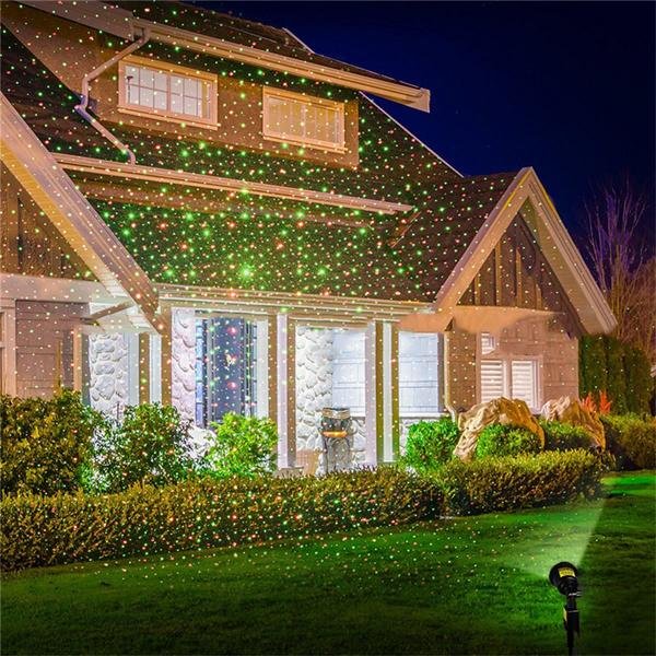 Āra LED Projektors Lāzera Lampa Disko Gaismas Prožektors, Zils | Garden Outdoor Projector Laser Disco Light Spotlight (0)