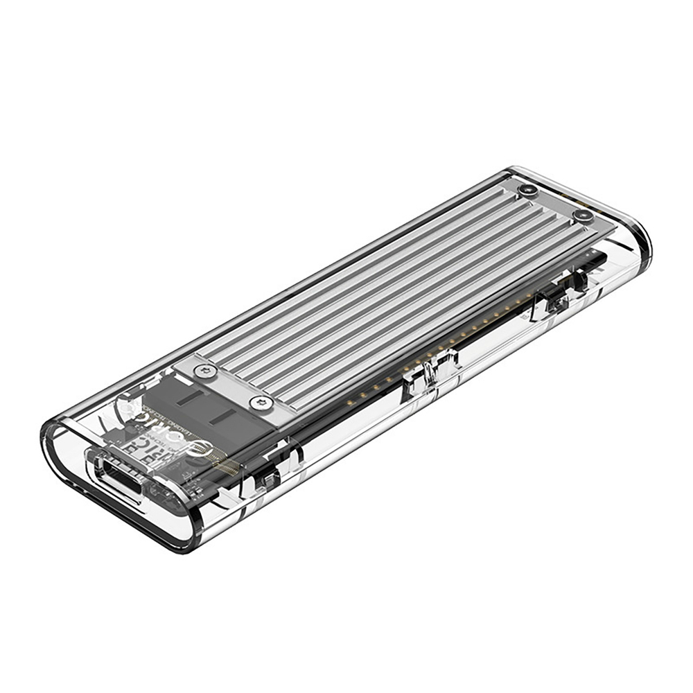 M.2 NVME uz USB-C 10 Gb/s diska ligzda - pelēka | to 10Gbps disk bay gray