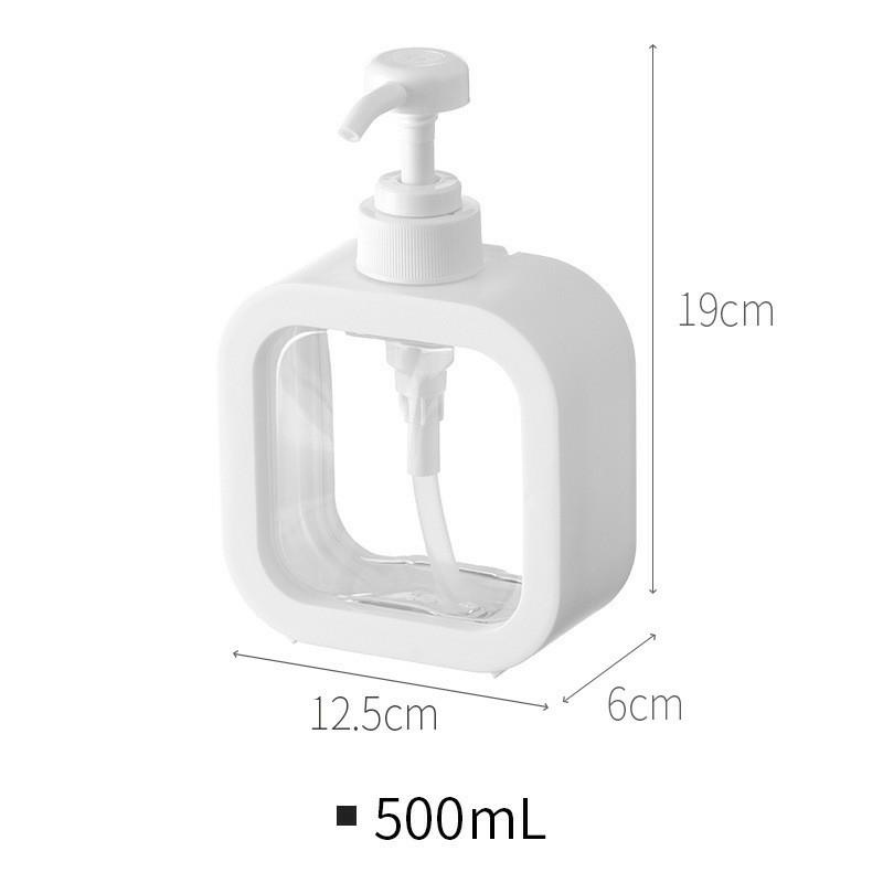 Šķidro ziepju dozators ar pumpīti, 500 ml, balts/caurspīdīgs (0)