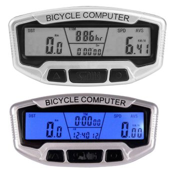 Velosipēda Riteņa Ūdensizturīgs Skaitītājs LCD Spidometrs Ātruma Mērītājs (28 funkcijas) | Bicycle Waterproof LCD Speedometer