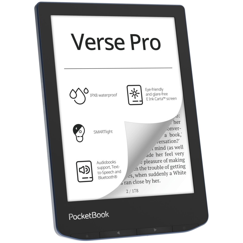 PocketBook Verse Pro eReader eBook 16GB, Azure | E-Grāmata E-Lasītājs (3)