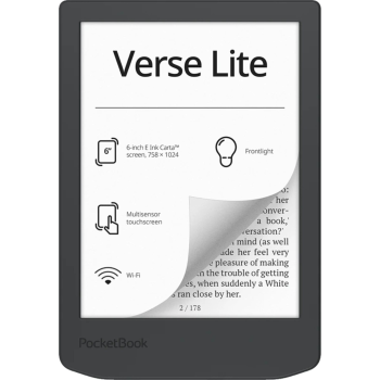 PocketBook Verse Lite eReader eBook 8GB, Midnight Grey | E-Grāmata E-Lasītājs