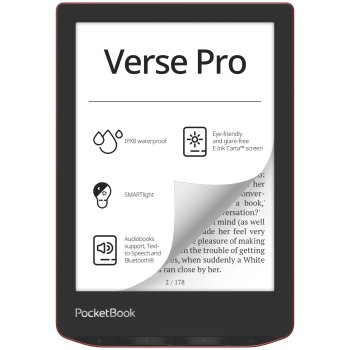 PocketBook Verse Pro eReader eBook 16GB, Passion Red | E-Grāmata E-Lasītājs