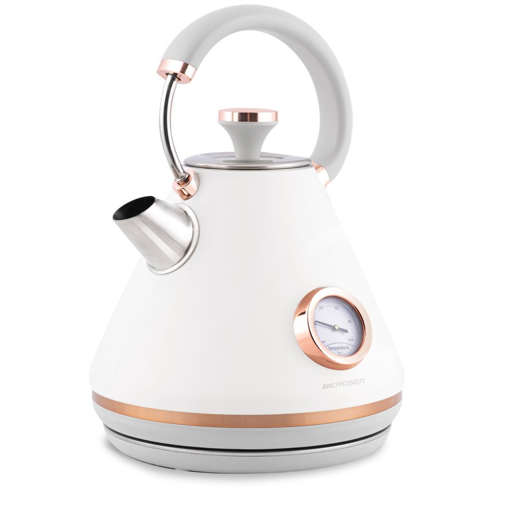 Berdsen BD-701 elektriskā tējkanna ar termometru, 1.7 L, balta (3)