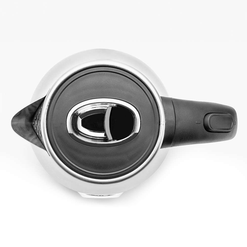 Retro elektriskā tējkanna Huslog ar termometru, 1,7 l, 2200 W, melna (2)