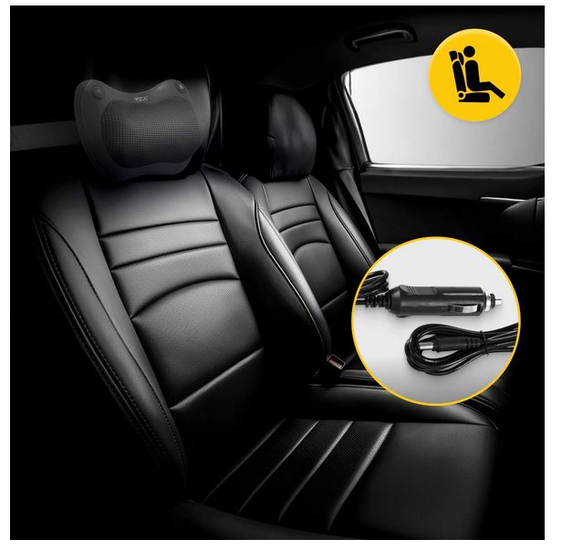 4FIZJO SHIATSU PRO+ Šiacu Masāžas Spilvens Ķermeņa Masieris ar Sildīšanas Funkciju, Melns | Heated Neck Massage... (2)