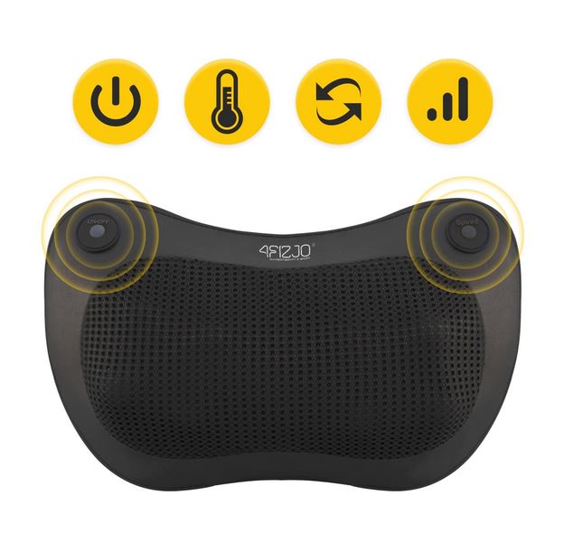 4FIZJO SHIATSU PRO+ Šiacu Masāžas Spilvens Ķermeņa Masieris ar Sildīšanas Funkciju, Melns | Heated Neck Massage... (8)