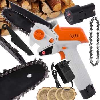 Akumulatora mini zāģis zaru griešanai 12V 4 collu