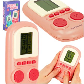 Elektroniskā veiklības spēle pārnēsājamā mini konsole, rozā